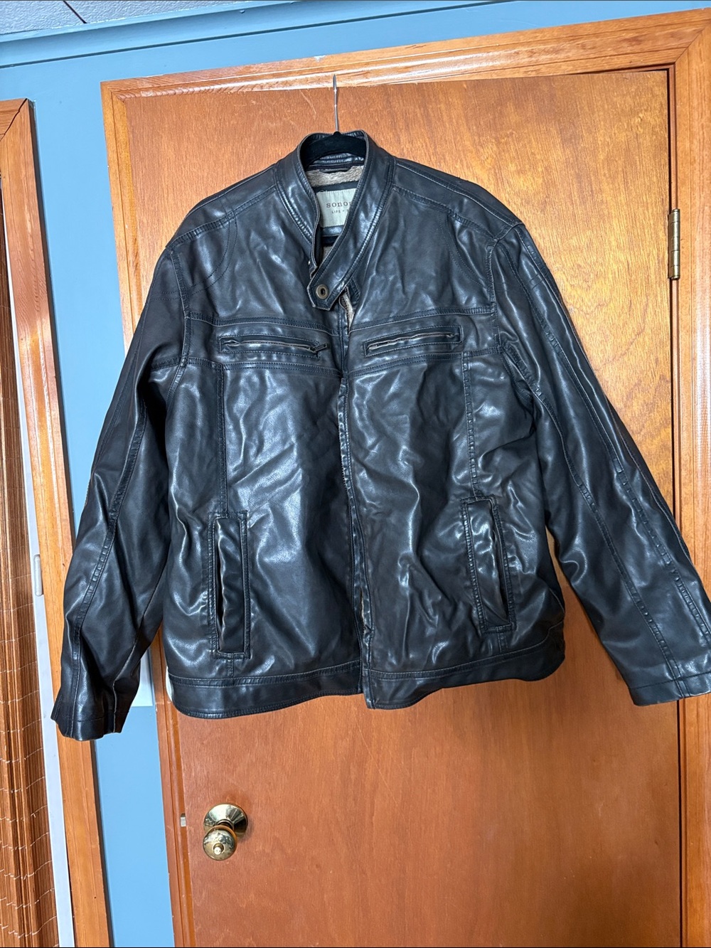 Sonoma Leather Bomber-Style Jacket